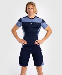 VENUM TEMPEST MEN'S SHORTSLEEVE RASHGUARD - NAVY BLUE/BLUE