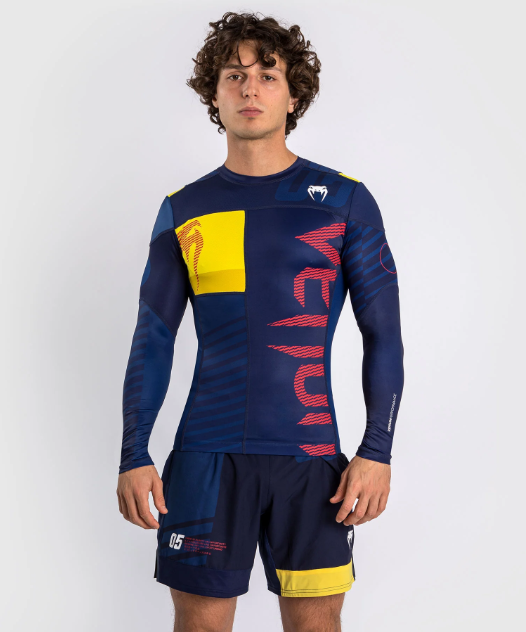 VENUM SPORT 05 LONG SLEEVE RASHGUARD - BLUE/YELLOW