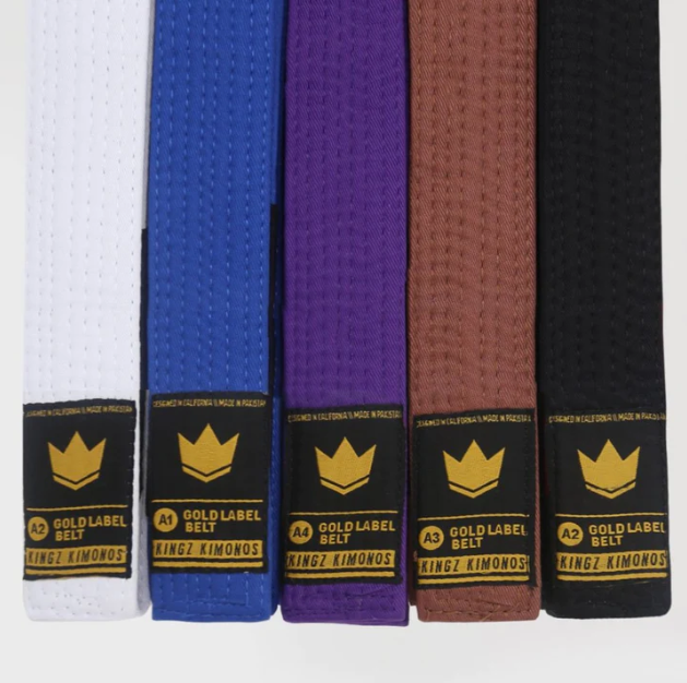 KINGZ GOLD LABEL V2 BJJ BELTS