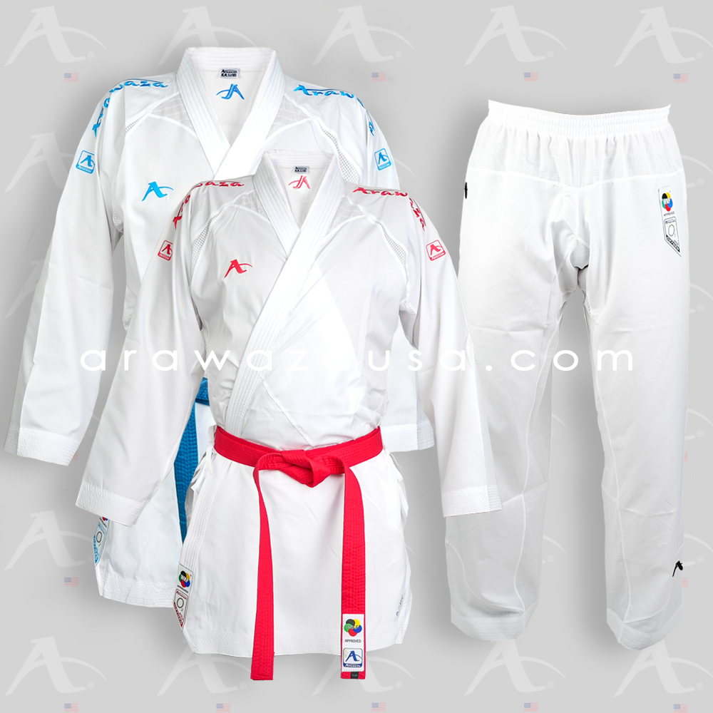 ARAWAZA WKF APPROVED KUMITE DELUXE EVO PREMIER LEAGUE - COMBO KIT (2 JACKETS + 1 PANT)