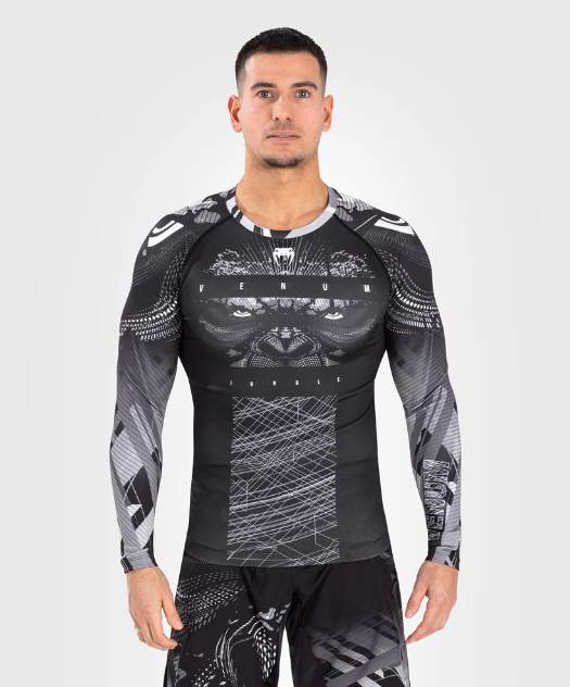 VENUM GORILLA JUNGLE RASHGUARD LONG SLEEVE - BLK/WHITE