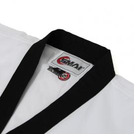 SMAI TKD UNIFORM - 8OZ RIBBED STUDENT DOBOK (BLACK V-NECK)