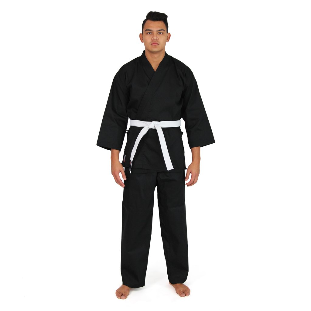 SMAI KARATE UNIFORM - 8OZ STUDENT GI (BLACK)