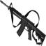 TRAINING RIFLE/TPR MATERIAL STOCKCLOSE/FIXED BLACK 76CM